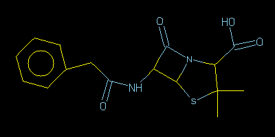 CC1(C)SC2C(NC(=O)Cc3ccccc3)C(=O)N2C1C(=O)O